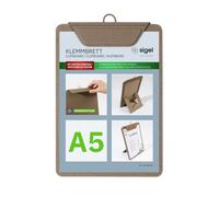 SIGEL KB121 Porte-bloc menu 1 pièce A5 Beige
