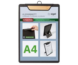 SIGEL KB220 Porte-menu clipboard - 1 pièces - A4 - gris foncé/beige