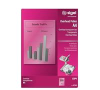 sigel – Film pour copieurs noir et blanc – Format A4 – Transparent – 100f G