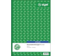 SIGEL Facturation de caisse KG425 A4 – 2 x 50 feuilles, papier bleu, micro-perforation, ID TVA