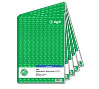 Sigel kg429 livre de caisse 2 Compartiment, calcul taxe Rail 300, A4, 2 x 50 feuilles de papier avec bleu 5 Stück