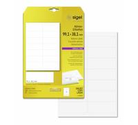 SIGEL La321, 350 Étiquettes d'Adressage, Format 9,91 X 3,81 cm, pour Jet d'encre/Laser/Copieur, 25 Feuilles, Blanc
