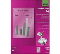 Sigel LF420 LF420 Transparent pour rétroprojecteur A4 imprimante laser, photocopieuse transparent 50 pc(s)