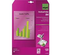 Sigel LF619 LF619 Transparent pour rétroprojecteur A4 imprimante laser, photocopieuse, imprimante laser couleur, photocopieuse couleur transparent 20 pc(s)