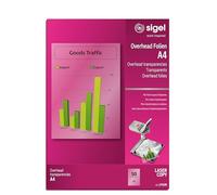 Sigel Transparents pour rétroprojection LF620 – 125 µm – A4 (210 x 297 mm) – 50 feuilles