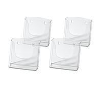 SIGEL Lh116 Lot de 4 Présentoirs Mural, 17 X 15,5 X 5,5 cm, Résistance Permanente aux Uv, en Acrylique Transparente