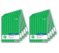 SIGEL LI525/10 Lot de 10 bons de livraison avec ticket de réception, format A5, 2 x 50 feuilles, avec papier bleu, micro-perforation ultra fine