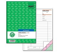 SIGEL LI535 Bulletins de livraison, avec accusé de réception, 1ère, 2ème +3ème feuilles imprimées, A5, avec papier bleu, 3 x 50 feuilles