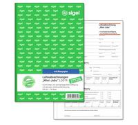 'sigel lo519 salaire factures "Mini Jobs, refonte valable à partir 01.01.2015, A5, 50 feuilles, avec bleu papier