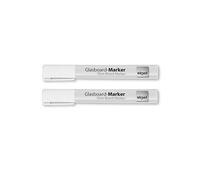 Sigel Lot De 2 Marqueur À Craie Liquide Effaçable Pte Ogive 2 - 3 Mm Blanc