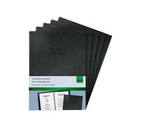 Sigel Lot de 5 cahiers de grammalogue Speisekarten avec enveloppes en caoutchouc Format A5 4 lettres Noir