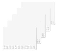 SIGEL HO301 Lot de 5 sous-mains en papier, et coins arrondis, calendriers sur 3 ans et semainier, design dotted, A2 (59.5 x 41 cm), blanc et gris, 30 feuilles