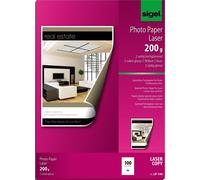 SIGEL LP144 Papier photo pour laser/copieur couleur, 2 faces ultra-brillantes, 200 g/m², A4, 100 feuilles