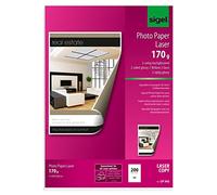 sigel - papier photo, format A4, 170 g/m2, glacé recto-verso, 200f G