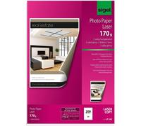 SIGEL LP342 Papier photo pour laser/copieur couleur, 2 faces ultra-brillantes, 170 g/m², A4, 200 feuilles