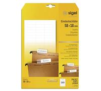 Sigel Étiquettes pour dossiers suspendus LP725 58 x 18 mm 185 g/m² 180 pcs