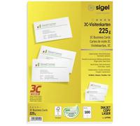 Sigel LP795 Cartes de visite imprimables, bords lisses 85 x 55 mm très blanc 100 pc(s) Format du papier: DIN A4