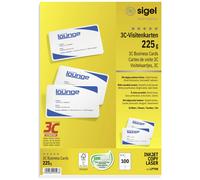 Sigel LP798 Cartes de visite imprimables, bords lisses 85 x 55 mm très blanc 100 pc(s) Format du papier: DIN A4