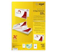 SIGEL LP838 Lot de 50 Cartes de visite imprimables, 18 x 5,5 cm, 225 g | LP838, lot de 50, imprimables, 18 x 5,5 cm, 225 g