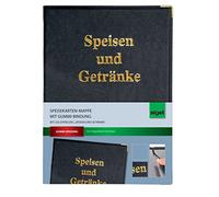 Sigel Menus-Classeur avec or gravé et reliure en caoutchouc Pour format A4-1 pièce noir