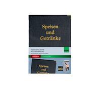 Sigel Menus-Classeur avec or gravé et reliure en caoutchouc Pour format A5-1 pièce noir