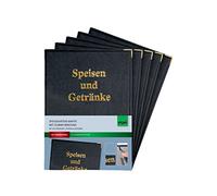 Sigel Menus-Classeur avec or gravé et reliure en caoutchouc Pour format A5-5 pièces noir