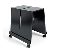 SIGEL MU050 Support mobile pour tableaux d’affichage et tableaux blancs avec roulettes bloquantes, MDF et structure en aluminium, 52 x 46 x 55 cm, noir
