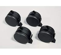 SIGEL Mu051 Lot de 4 Roulettes pour Support Mobile Meet Up, Ø 7,5 cm, pour Sol Dur ou Souple, Noir