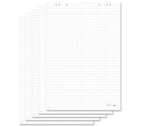 SIGEL MU165 Bloc paperboard à carreaux & perforations, 68 x 98 cm, 5 blocs x 20 feuilles