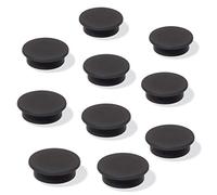 SIGEL MU196 Lot de 10 Aimants pour tableaux blancs / tableaux magnétiques, frigos, Ø 2.5 cm, noir