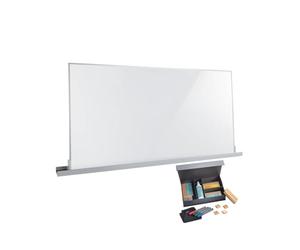 SIGEL MUB05 Tableau blanc portable (90 x 180 cm), rail mural, boîte à outils, Meet up Set pour méthode agile