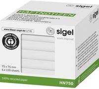 Sigel Note adhésive HN750 75 mm x 75 mm blanc 600 feuille(s)