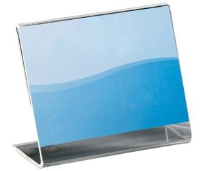 SIGEL Pa103 Lot de 10 Porte-Infos Incliné, 5,9 X 7,4 X 3 cm, Acrylique Transparent