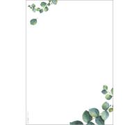 SIGEL Papier à motif A5 | DP682, eucalyptus, vert, 100 feuilles