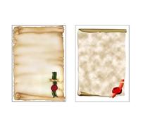 SIGEL Papier design A4 185 g/m² Motif Parchemin médiéval - 12 feuilles