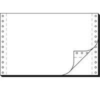SIGEL - papier listing sans fin, 240 x 6", A5 verticale Double, 56/57 g/m2, AC, en blanc PL, contenu