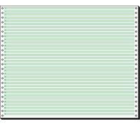 SIGEL - papier listing sans fin, 375 x 12", A3 vertical Simple, 60 g/m2, 1/6" vert Contenu: 2000 feu