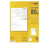 SIGEL Papier multifonction A4 à A5 microperforé | LP202, 100 feuilles, 80 g/m², blanc mat, imprimable recto verso, compatible jet d’encre, laser et photocopie