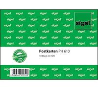 Sigel PH610 Cartoline, Formato A6, 10 x Libretti da 25 cartoline cadauno (250 Cartoline), 10 Pezzi