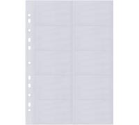 Sigel Pochettes pour cartes de visite VZ351 DIN A4, 2 rangs transparent, Lot de 10 (200 cartes)