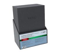 Sigel Protège-menus SM204 Lot de 10, 2 pochettes A4, cordon élastique, boîte, anthracite