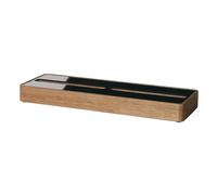 SIGEL Porte-cartes de visite 20,60 x 2,20 cm | VA201, bois de chêne massif, 6,3 cm de large, jusqu'à 60 cartes