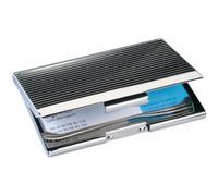 SIGEL Vz134 Étui pour Carte de Visite, Jusqu'à 20 Cartes, 9,1 X 5,6 cm, Noir