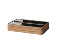 sigel Porte-cartes de visite VA200 en chêne massif 10,7 x 2,2 x 6,3 cm – jusqu'à 30 cartes