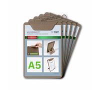 SIGEL Porte-menu avec pince 16,50 x 23,50 cm - 5 pièces