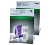 SIGEL Présentoir de table 21 x 30 cm | TA160, lot de 2, pliable, durable, transparent