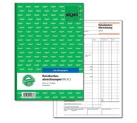 SIGEL RA515 Fiches de frais de voyage, pour voyages individuels, A5, avec papier bleu, 50 feuilles