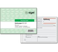 SIGEL RC021 Reçus, papier recyclé, avec impression de sécurité, A6 q, avec papier bleu, 100 feuilles