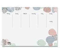 Sigel Rose Inspiration JS101 Sous-main planning hebdomadaire blanc, vert, rose (l x H) 42 cm x 29.7 cm