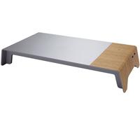 SIGEL SA405 Support d'écran smartstyle - 52 x 8 x 25 cm, acrylique métallisé, USB + chargeur à induction